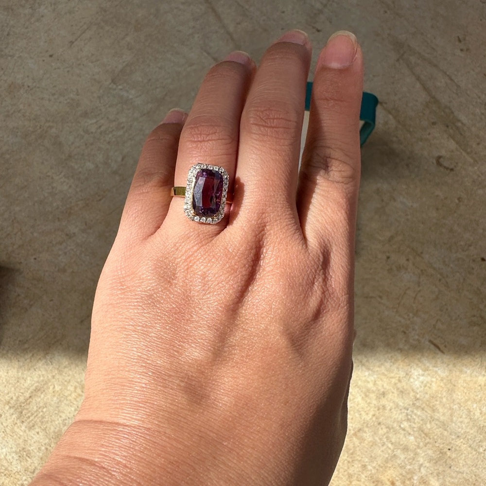 Amethyst gold and diamonds set - Picture 5 of 15